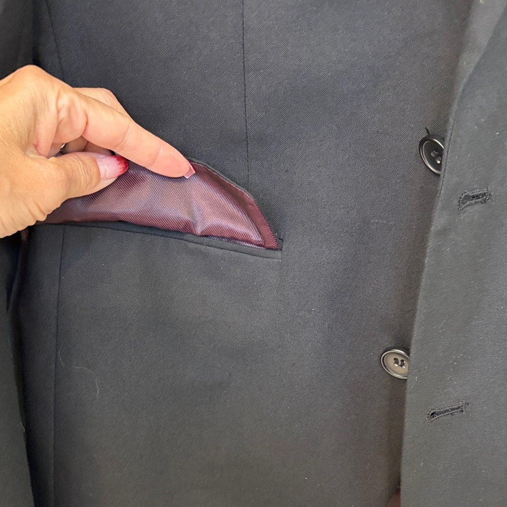 EUC PRIMARK Men's Black 2pc Slim Fit Suit - Picture 6 of 12